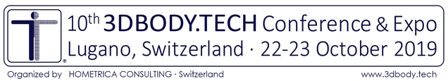 3DBODY.TECH 2019 - 10th International Conference on 3D Body Scanning and Processing Technologies, 22-23 October 2019, Lugano, Switzerland, Organized by Hometrica Consulting - Dr. Nicola D'Apuzzo, Switzerland