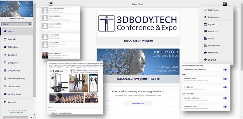 3DBODY.TECH 2020 Online Platform - click to enlarge